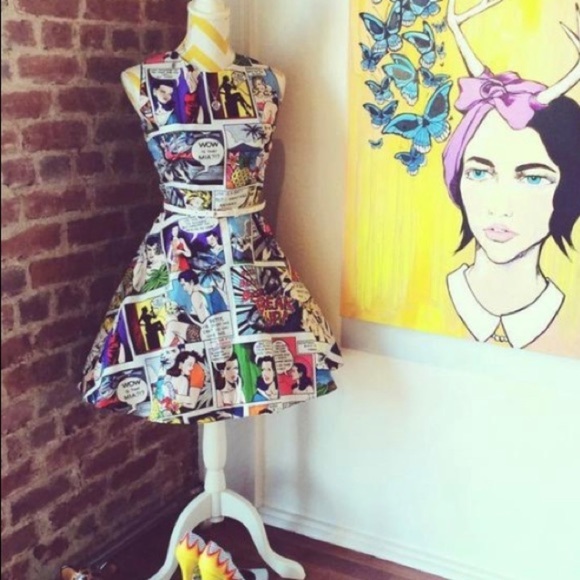 HOST PICK Hemet Comic Book PinUp Skater Dress - Picture 2 of 5